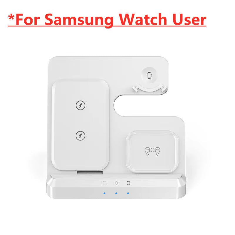 3 in 1 Wireless Charger Stand Pad for Iphone 15 14 13 Samsung S22 S21 Galaxy Watch 5 4 3 Active Buds Fast Charging Dock Station